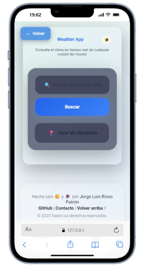 Weather App - Vista Principal